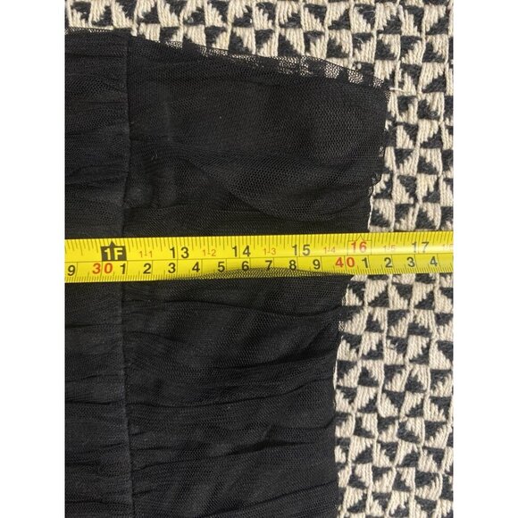 Vintage Cache Y2K 90s Black Mesh Pink Whimsigoth Fairy Asymmetrical Dress Sz 12 - Picture 6 of 10